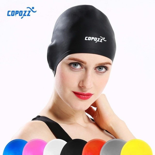 Swimming Caps Copozz C3170 Silicone 3d Swim Cap For Short And Long