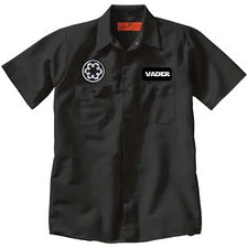 VADER Imperial Cog Mechanic Style Work SHIRT Black punk cosplay Darth Star Wars 