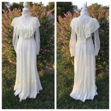 1970s Roberta Of California Prairie Dress