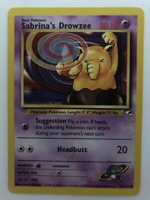 Pokémon TCG Sabrina's Drowzee Gym Heroes 92/132 Regular Unlimited ...