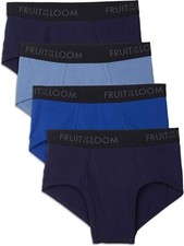 Fruit of the Loom Men's Breathable Cotton Briefs S M L XL 2X  2 or 4 Pairs 