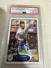 2012 Topps Opening Day - Clayton Kershaw #181 Auto PSA Authentic Auto 9 Rare LA