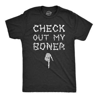 Mens Check Out My  T Shirt Funny Halloween Skeleton Bones Adult Joke Tee