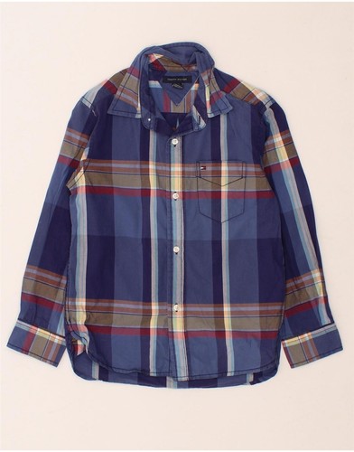 Tommy Hilfiger Jungen Hemd 6-7 Jahre Small dunkelblau kariert Baumwolle BE03