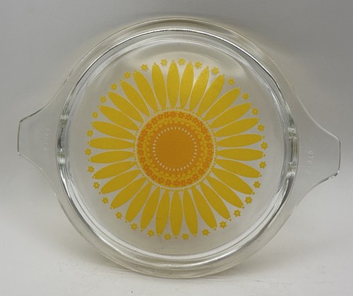 Vintage Pyrex Sunflower Daisy Clear Lid 470-C - Replacement Lid Only