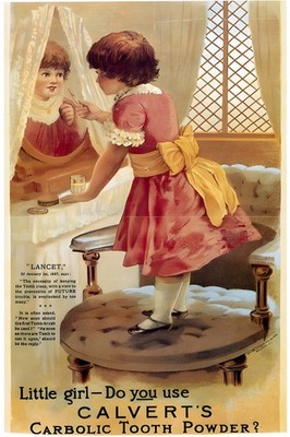 Calvert's Tooth Powder (1891) Advertising Poster   - 24x36  - Hi-Res  Print
