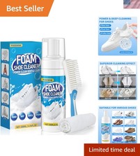 Sneaker Cleaner Foam 6.76 fl oz Shoe Cleaning Kit for White Shoes Stain Remover