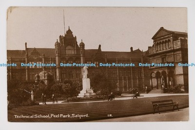 C034311 Salford Manchester Technical School Peel Park Echtfoto Postkarte