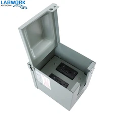 Outdoor Electrical Outlet Box Dual 20Amp GFCI Receptacle Weatherproof 3R Cover