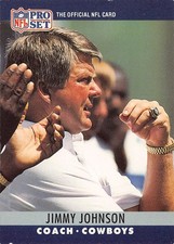 1990 Pro Set - Jimmy Johnson #85 NFL Football Coach Dallas Cowboys First Season