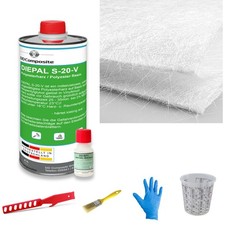 Reparatur-Set Auto, Boot und Motorrad Polyesterharz 4 (GFK, Kunstharz, UP)