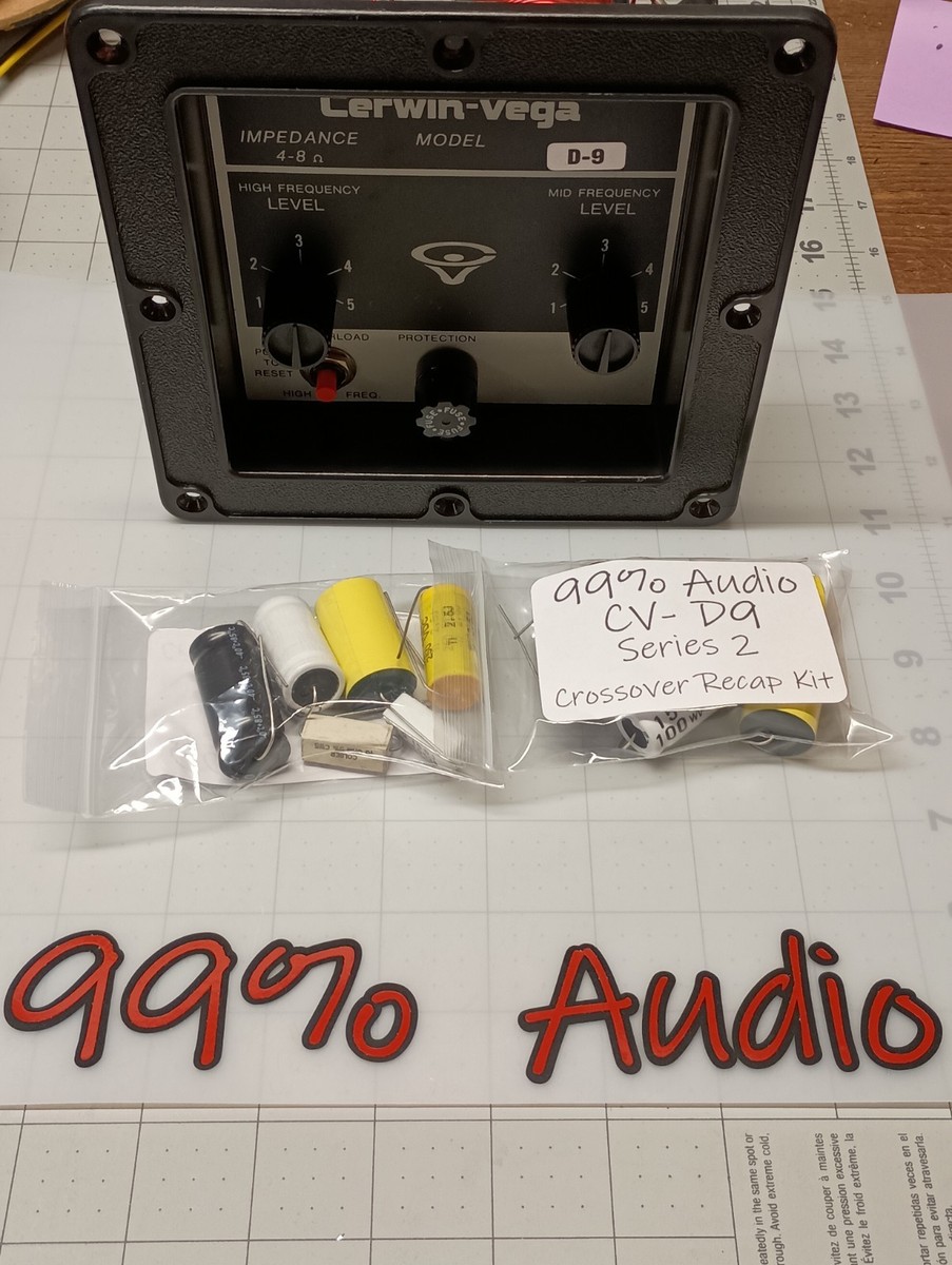 Cerwin Vega D9 Crossover Restoration Capacitor Kit For Series 2 (2
