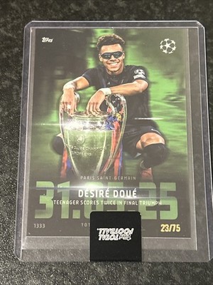 Topps Total Football 24-25 - /75- PSG Paris Saint-Germain - Desire Doue