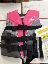 O'Neill Child Superlite Life Jacket Vest Pink Grey 30 - 50 Lbs USCG 508 D