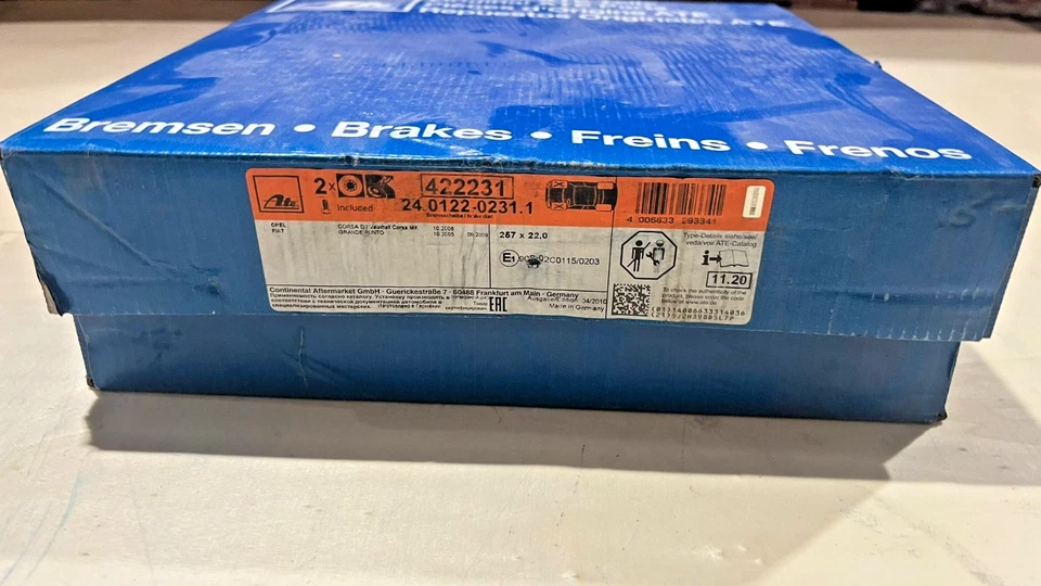 JEU de 2disque frein avant FIAT Punto II OPEL Corsa D VAUXHALL Corsavan Mk2 - Photo 2/2