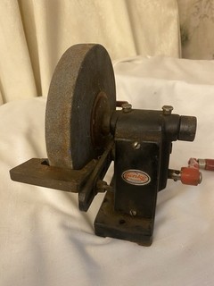 VTG Genko Germany Crank Sharpening Stone Grinder Wood Handle
