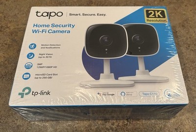 Brand New TP-Link Tapo C110 3MP Indoor Wi-Fi Security Camera, 2-Pack.  Sealed