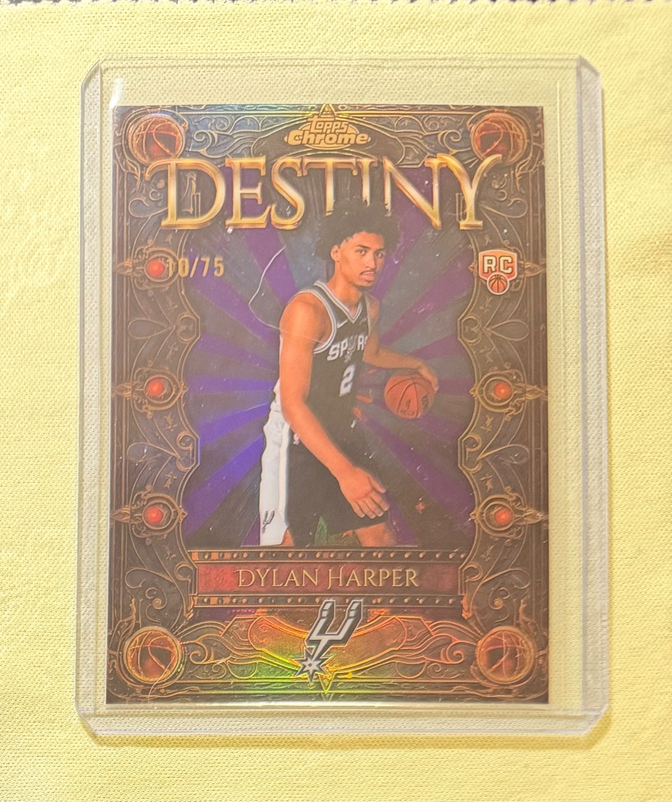 2025-26 Topps Chrome Destiny Dylan Harper RC Purple Refractor /75 #D-2 ROOKIE