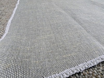 Fil Doux Textiles Sapling Cinza Gray Designer Fabric Sample Portuguese Linen 