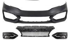 Front Bumper Cover Fascia & Lower Grille Kit For 2014-2015 Honda Civic Coupe