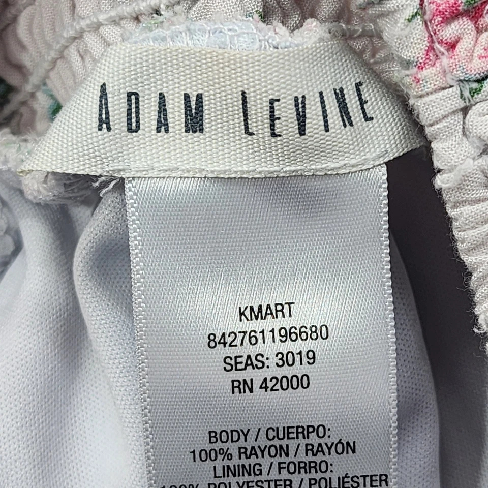 Falda Adam Levine Mujer XS Rosa Blanca Floral Alto Bajo Volantes Dobladillo Cottagecore Foto 3 de 4