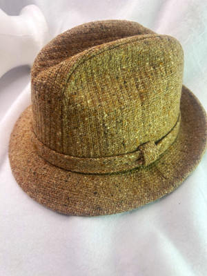 Kangol Men s Brown Solid Trilby, Size M, Classic Style Dress Hat