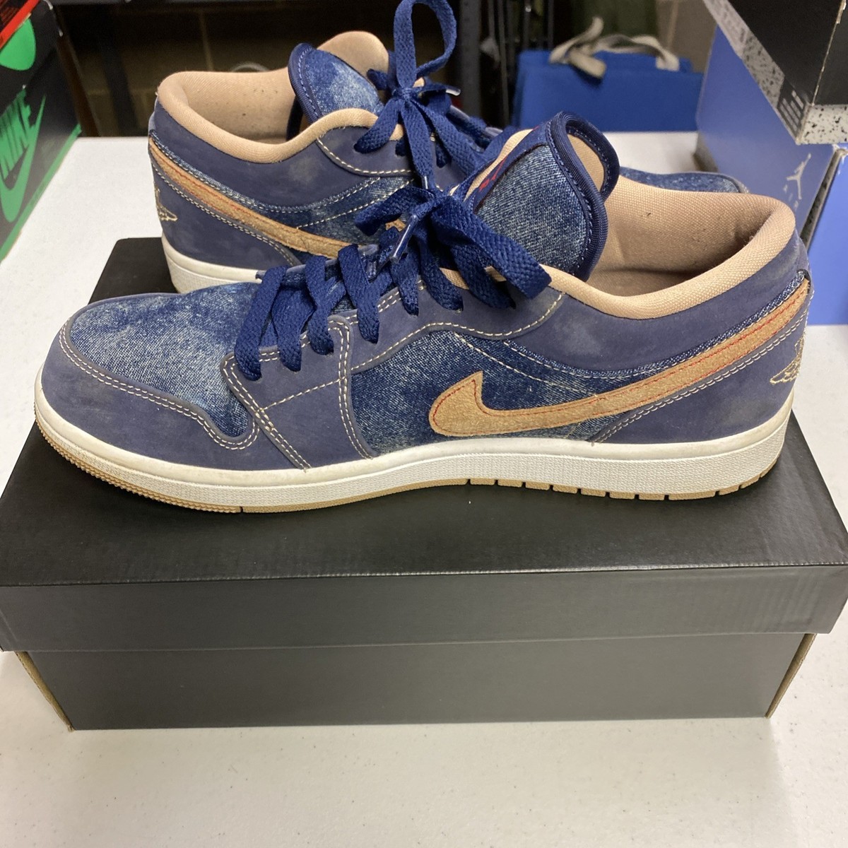 Size 9.5 - Air Jordan 1 SE Low Denim | eBay