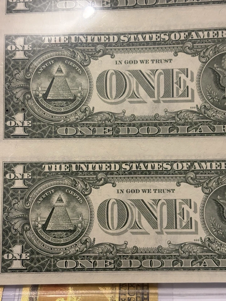 $1 1981A - CB SHEET ONLY PRODUCTION RUN 4 NOTE UNCUT SHEET - Image 3 of 4