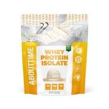 About Time Whey Isolate Protein Non-GMO All Natural Lactose/Gluten Free 24g o...