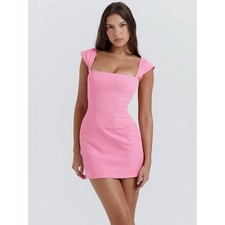 House of CB LEONIDAFrench Pink Corset Mini Dress SIZE MEDIUM NWT