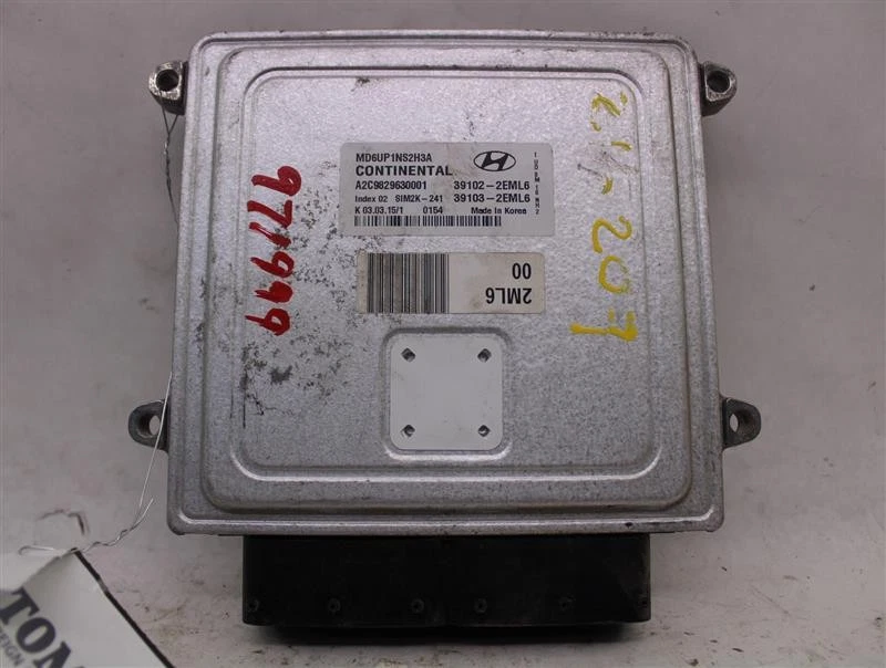 ORDENADOR ECU ECM HYUNDAI ELANTRA 2014 14 2015 15 2016 16 391032EML6 971999 Foto 2 de 4