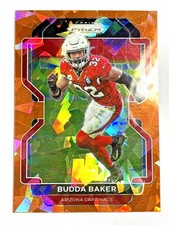 BUDDA BAKER Cardinals 2021 Panini Prizm CRACKED ORANGE ICE PRIZM PARALLEL Card