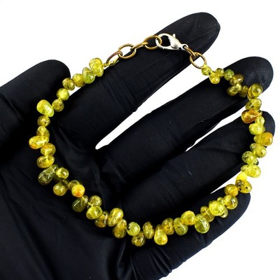 Top Qualität fantastisches Peridot 65,00 kt Perlen bestes tolles Armband RK 60 E722