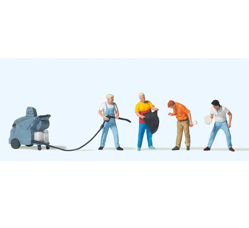 Preiser 10708 At the Car Wash (4) exclusivo conjunto de figuras calibre OO/HO | Zustand: New