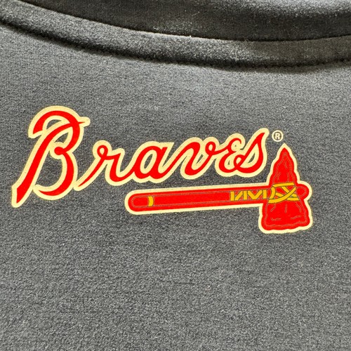 Atlanta Braves 1/4 Zip Mens Large Pullover Blue Gray Shirt MLB Fanatics - Picture 5 of 10