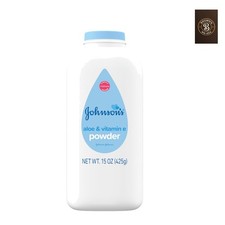 Johnson's Baby Powder with Naturally Derived Cornstarch, Aloe Vitamin E for...