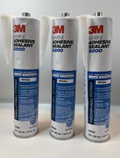  QTY 3 3M White Marine Adhesive Sealant 5200 - 06500 - 10.5 oz each