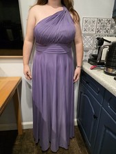 Bridesmaid Evening Wear Prom Dress Purple Lilac Size 14