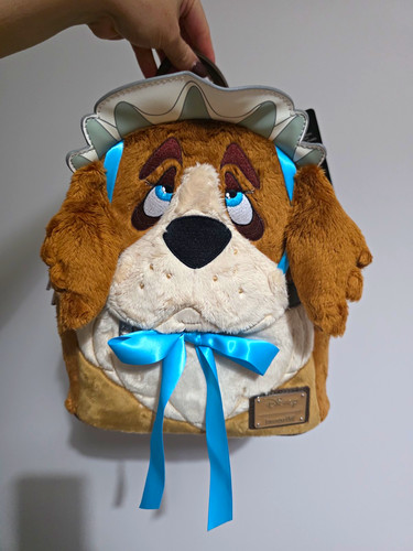 Loungefly Disney Peter Pan Nana Mini Backpack Zip Faux Leather/Fur Bow
