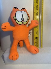 Garfield the Cat - Fluorescent Orange Neon Garfield Plush Stuffed Toy - 10" inch