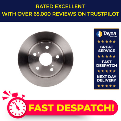 2x Brake Discs Pair Solid fits TOYOTA COROLLA E15 1.4 Rear 06 to 08 4ZZ-FE 270mm