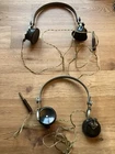 British WW2 Radio Headphones - Army Military Headset DLR No5 + CLR 1939 Tested