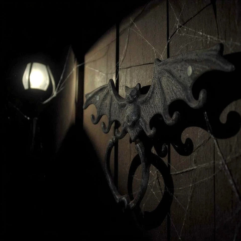Gancho de murciélago de hierro fundido para montaje en pared - Porta llaves gótico, perchero, decoración de entrada Foto 2 de 4