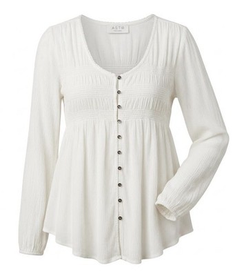 Knox Rose Ivory Boho Chic Blouse Women Size M Whimsy Cottagecore