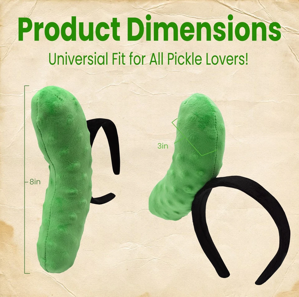 Взрослый весело мини рассол шляпа огурец обруч новинка еда шляпа продавец костюм - Изображение 3 из 4