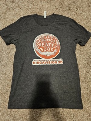 MYSTERY SCIENCE THEATRE 3000 3D MOON LOGO GRAY SHIRT (MED) KICKSTARTER EXCLUSIVE
