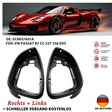 Links/ rechts Spiegelrahmen Außenspiegel Blende Schwarz für VW CC PASSAT 3C B7