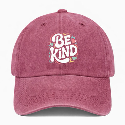 Be Kind Hat Inspirational Positive Quote Cap Cute Heart Dad Hat Adjustable