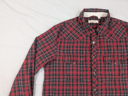 Gramicci Shirt Adult Medium Plaid Western Snap Button Up - Picture 4 of 11