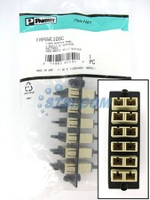 Panduit FAP6WEIDSC Fiber Panel w/6 SC Duplex Multimode 62.5 Adapters Ivory STSI